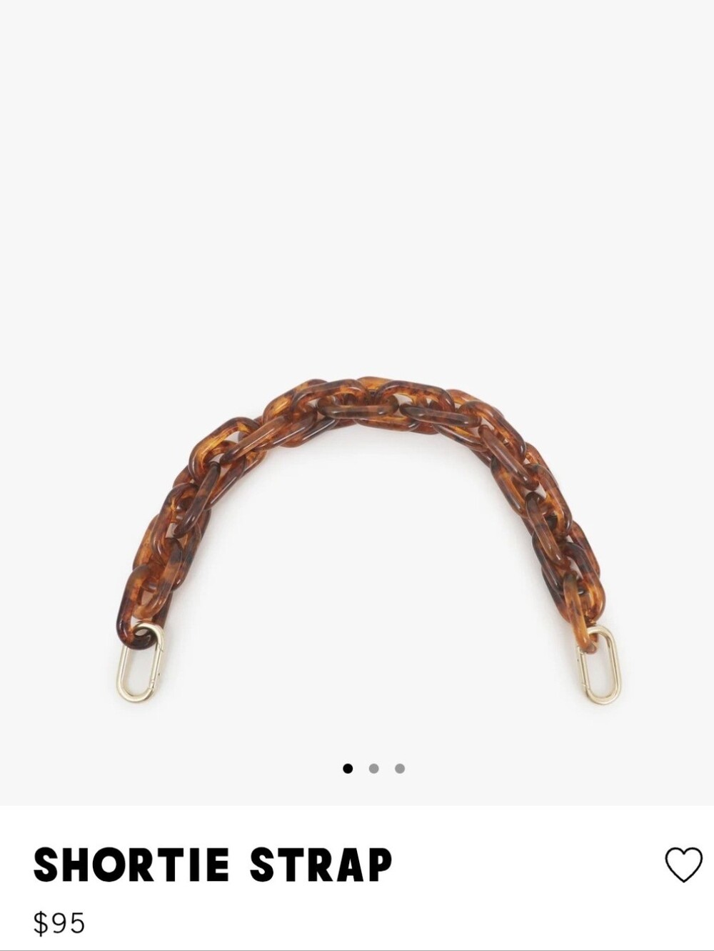 Clare V Shortie Strap – Tortoiseshell Brown Bag Chain